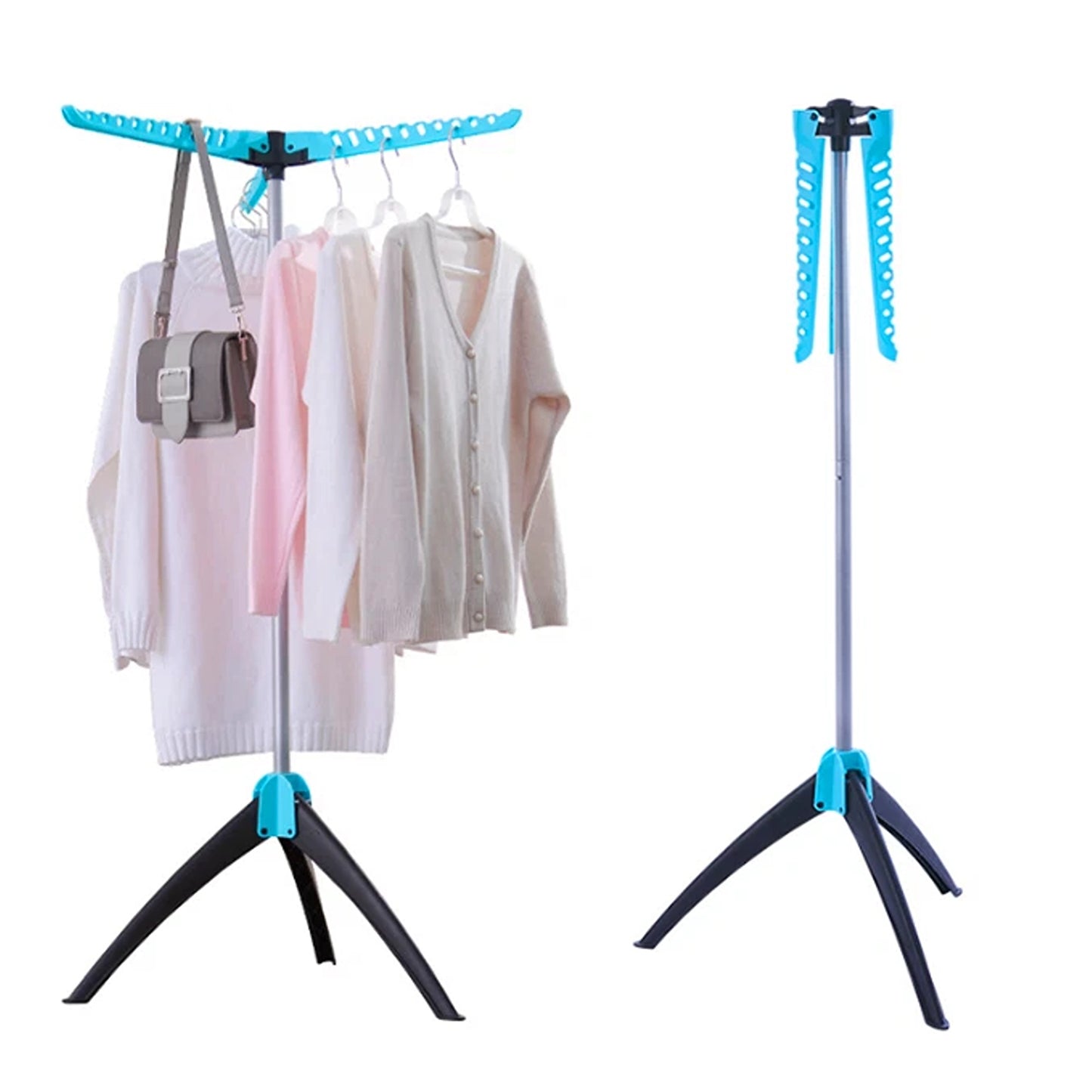 Foldable Clothes Drying Rack Collapsible Laundry Stand 135cm
