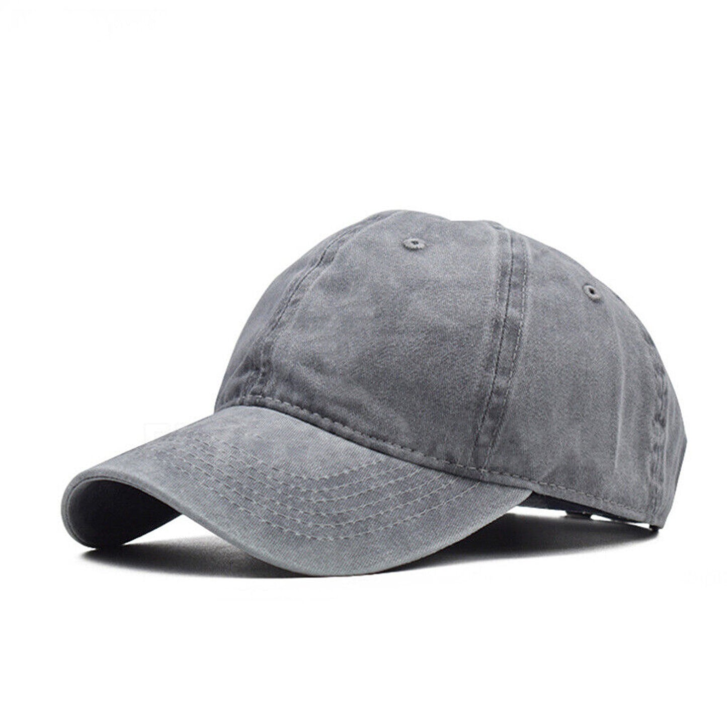 Plain Washed Baseball Cap Casual Cotton Adjustable Solid Sport Hat