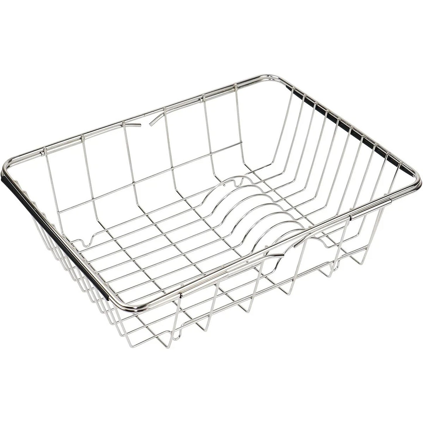 Telescopic Stainless Steel Sink Draining Basket Dish Rack