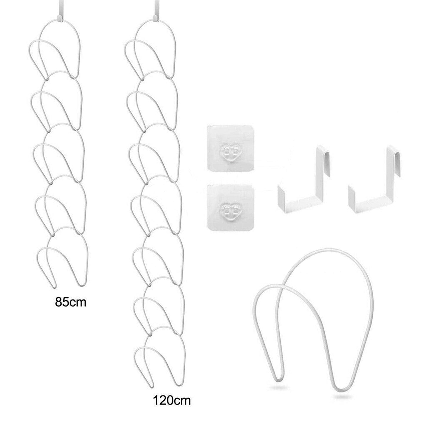 Baseball Cap Rack Door Closet Hanger Clothes Hook Organizer - White