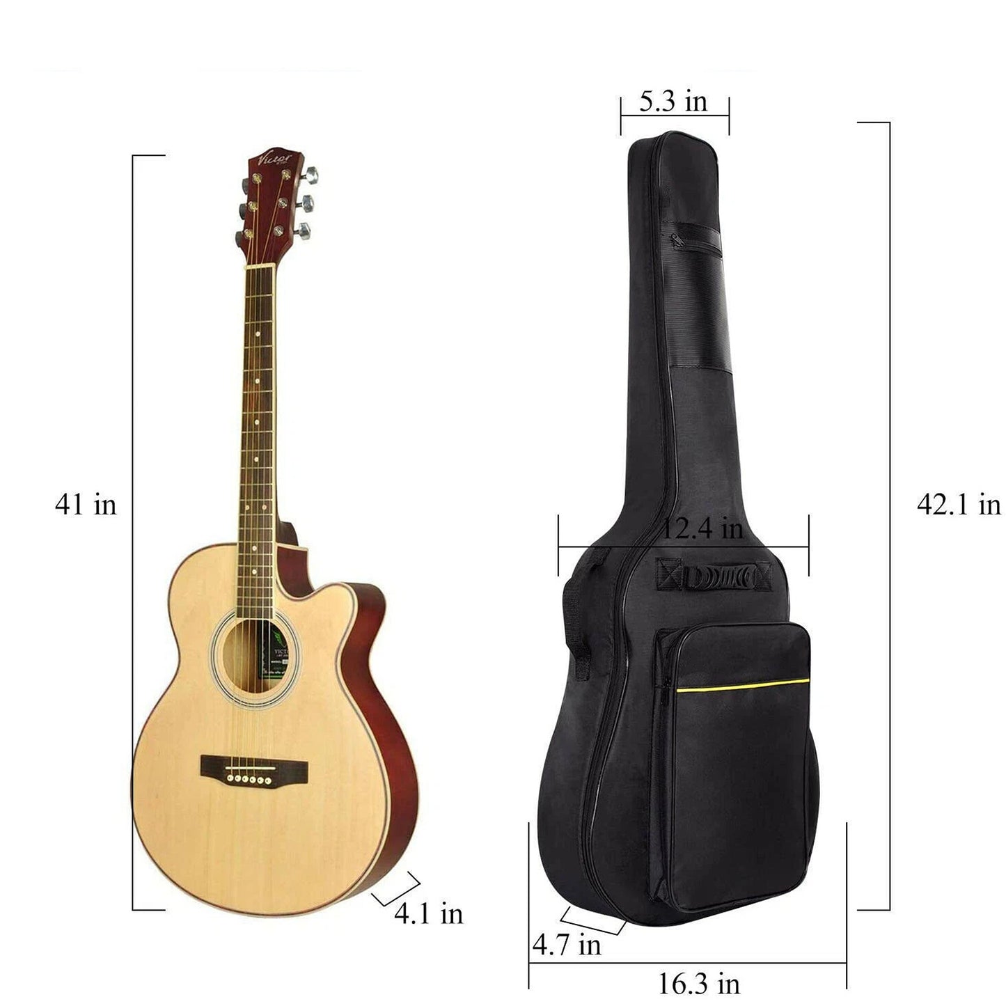 Guitar Bag Padded Gig Bag Double Strap Backpack