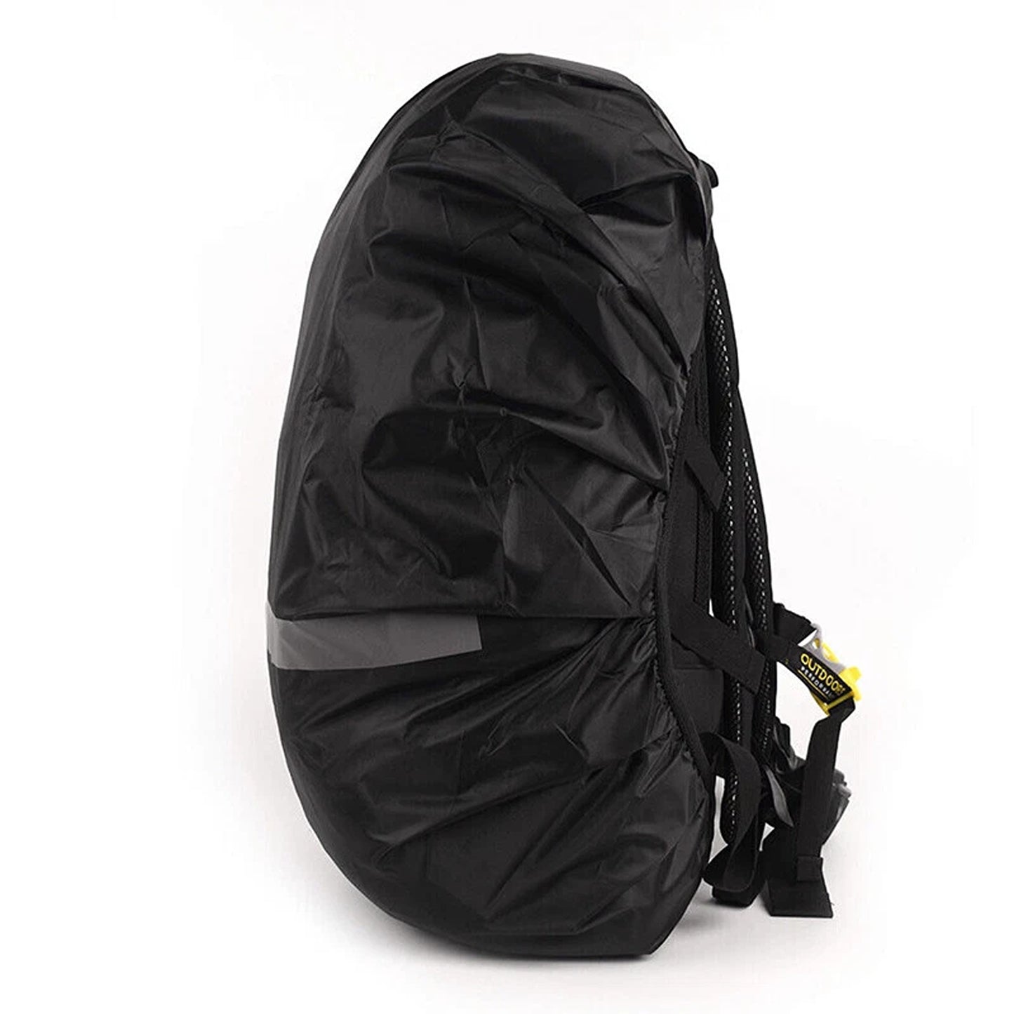 Lightweight Foldable Travel Backpack with Rain Cover for Outdoor Use - Black