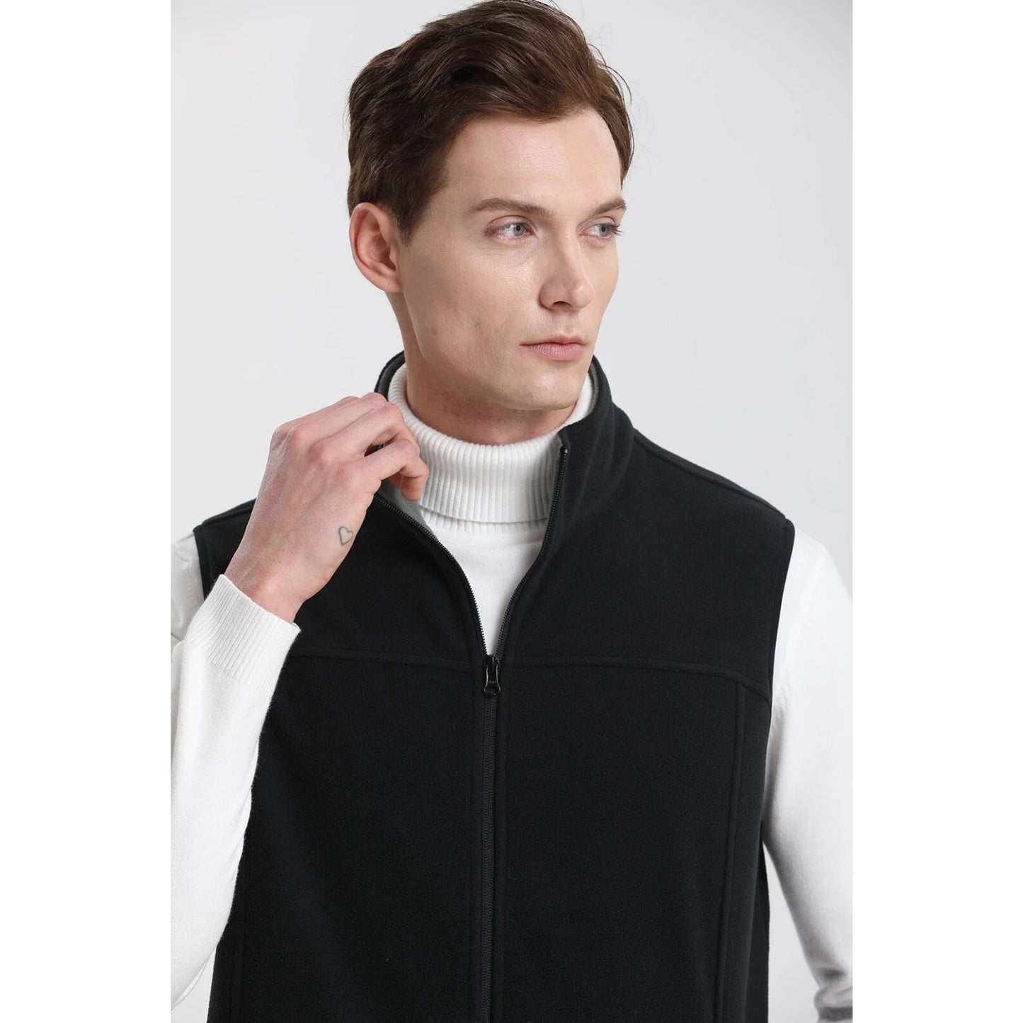 Unisex Soft Fleece Vest Medium Weight Sleeveless Outerwear