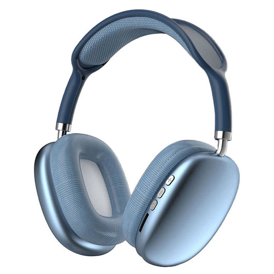 Blue Wireless Bluetooth Noise Cancelling Over Ear Headphones