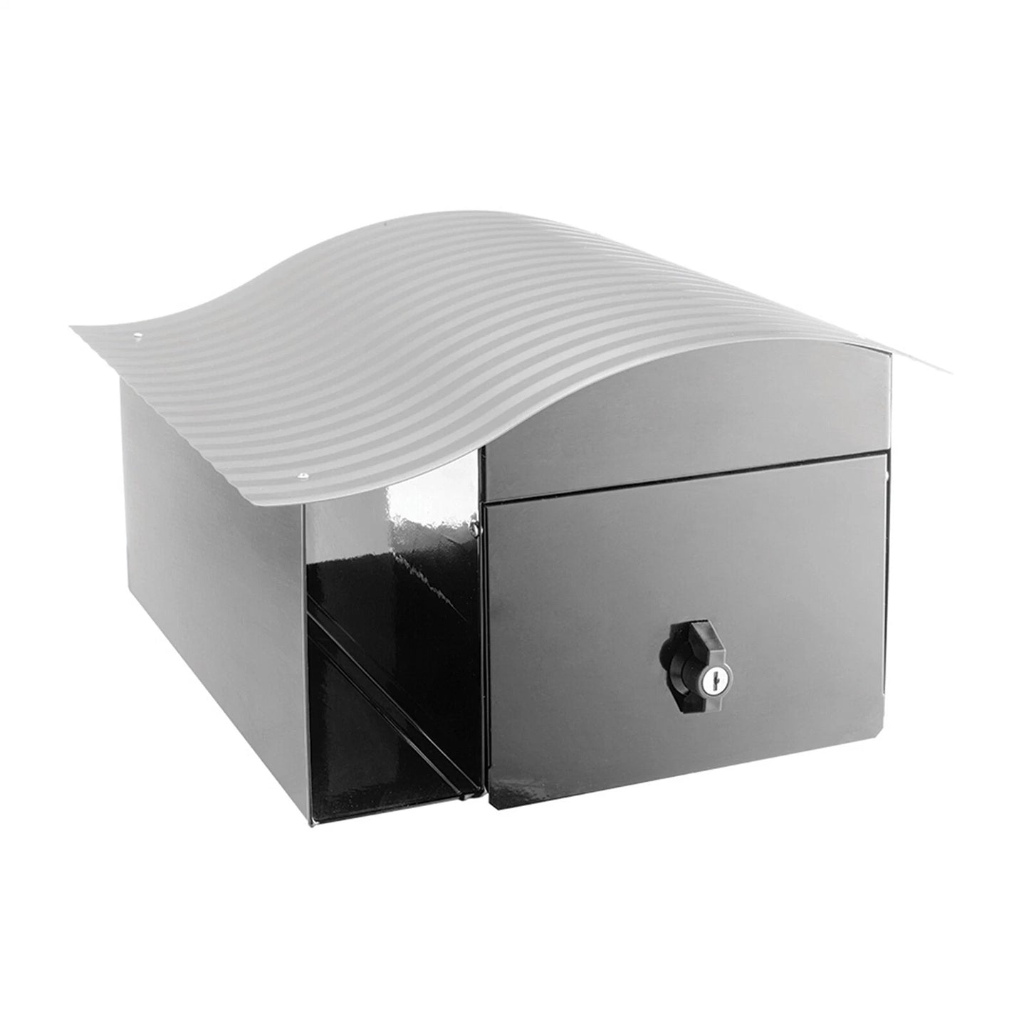 Lockable Letterbox with Newspaper Holder Suits A4 Wall Mounted