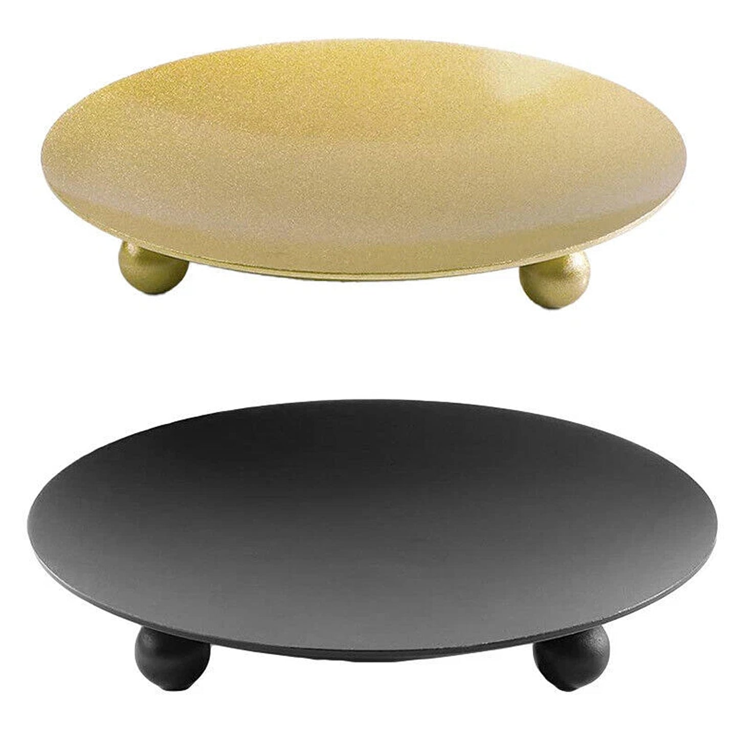 Decorative Candle Holder Base Trays Set of 4 Iron Plates