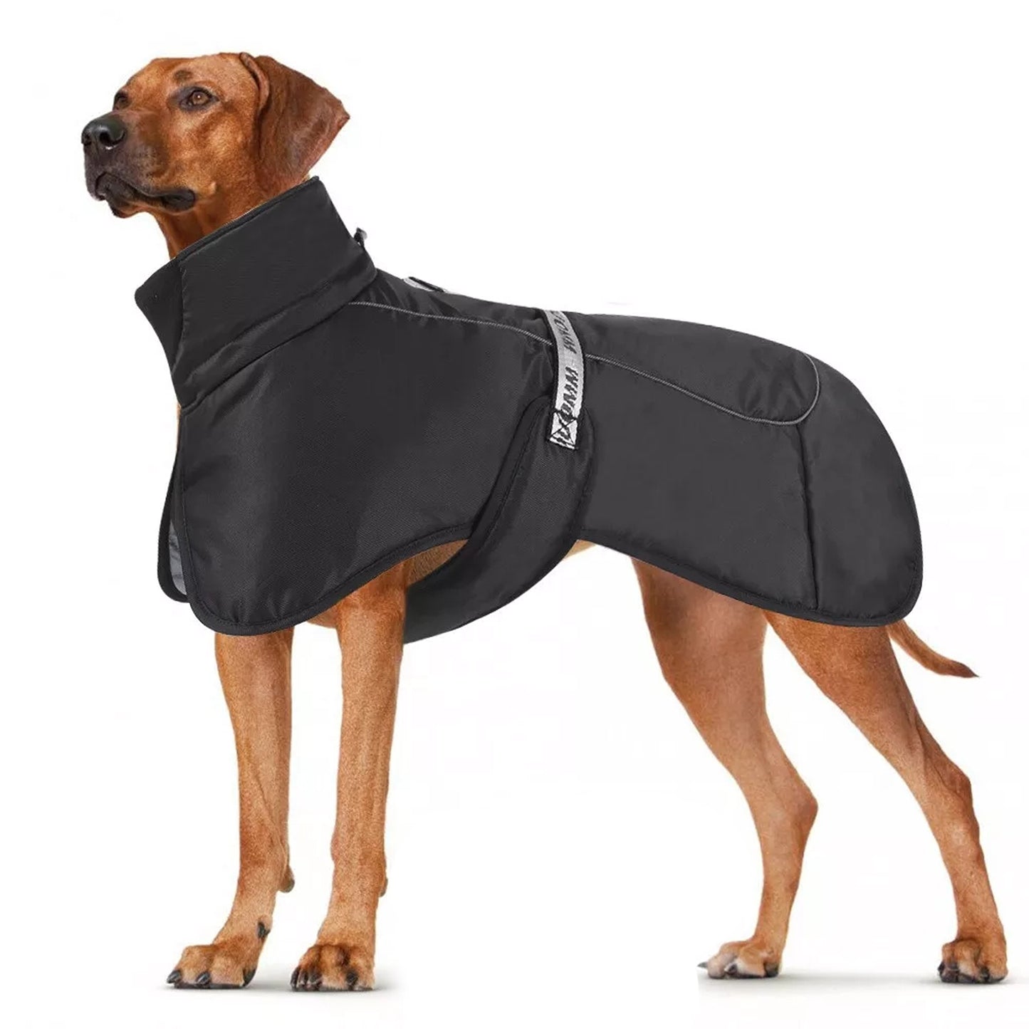 Waterproof Winter Warm Dog Jacket Thick Windproof Coat - Black