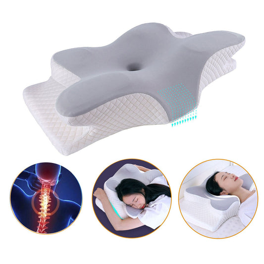 Ergonomic Neck Pillow Memory Foam Orthopedic Pain Relief