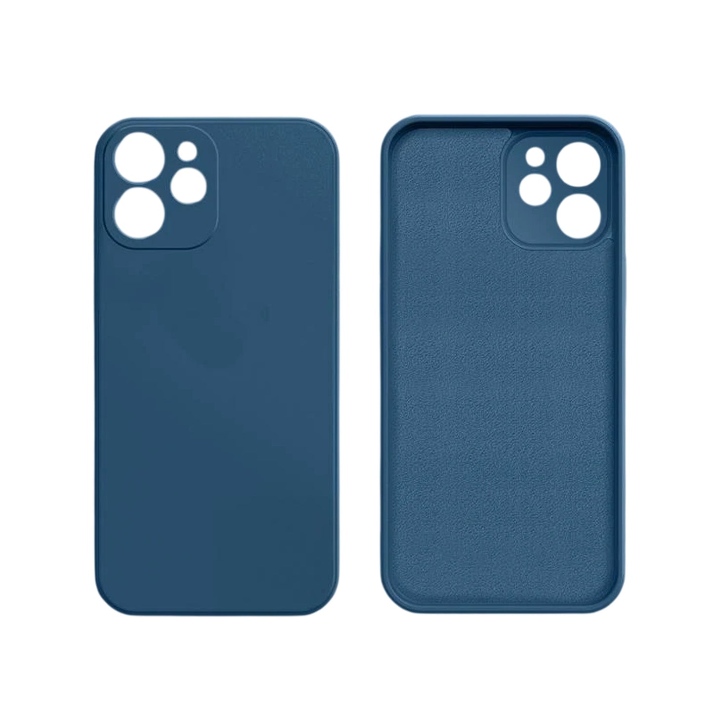 Blue Silicone Shockproof Protective Case for iPhone 16 15 14 13 12 11 Pro
