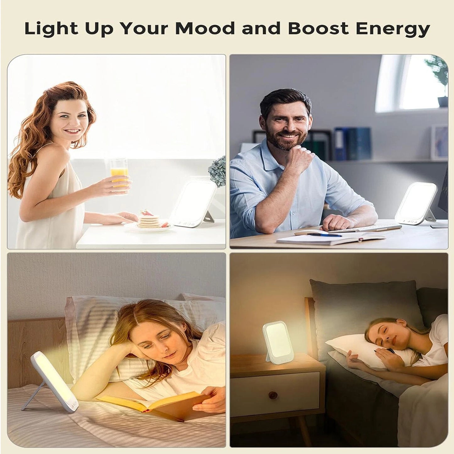 Slim Light Box for SAD Therapy 10000 Lux for Light Therapy Treatment