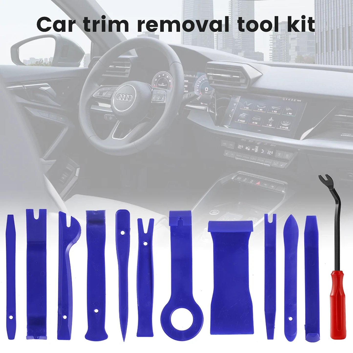 12 Piece Car Trim Removal Tool Kit Door Panel Dashboard Interior Plastic