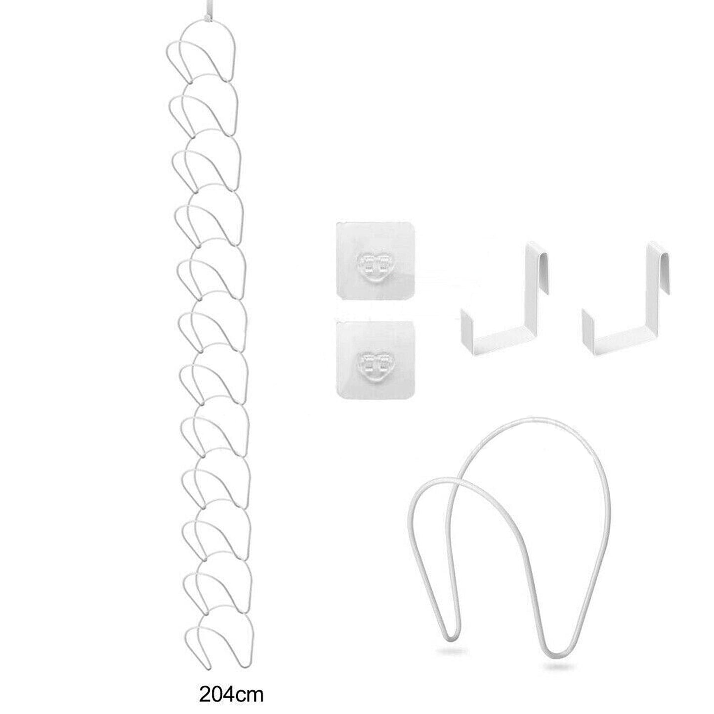 Baseball Cap Rack Door Closet Hanger Clothes Hook Organizer - White