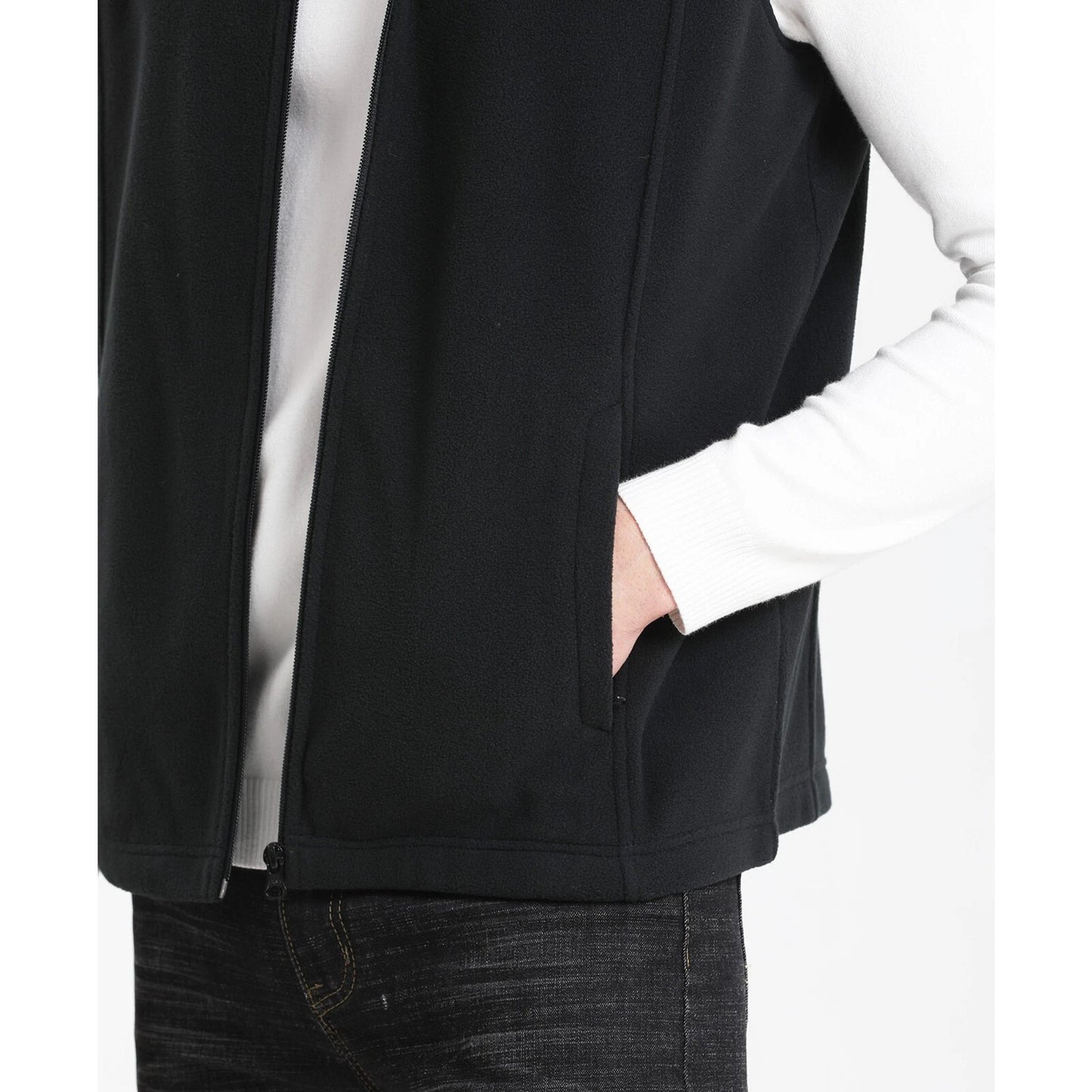 Unisex Soft Fleece Vest Medium Weight Sleeveless Outerwear