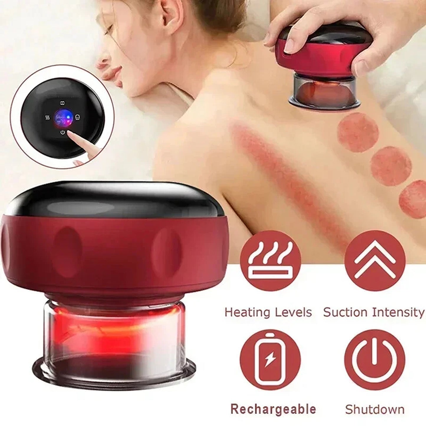 Electric Cupping Therapy Machine with Heat and Suction