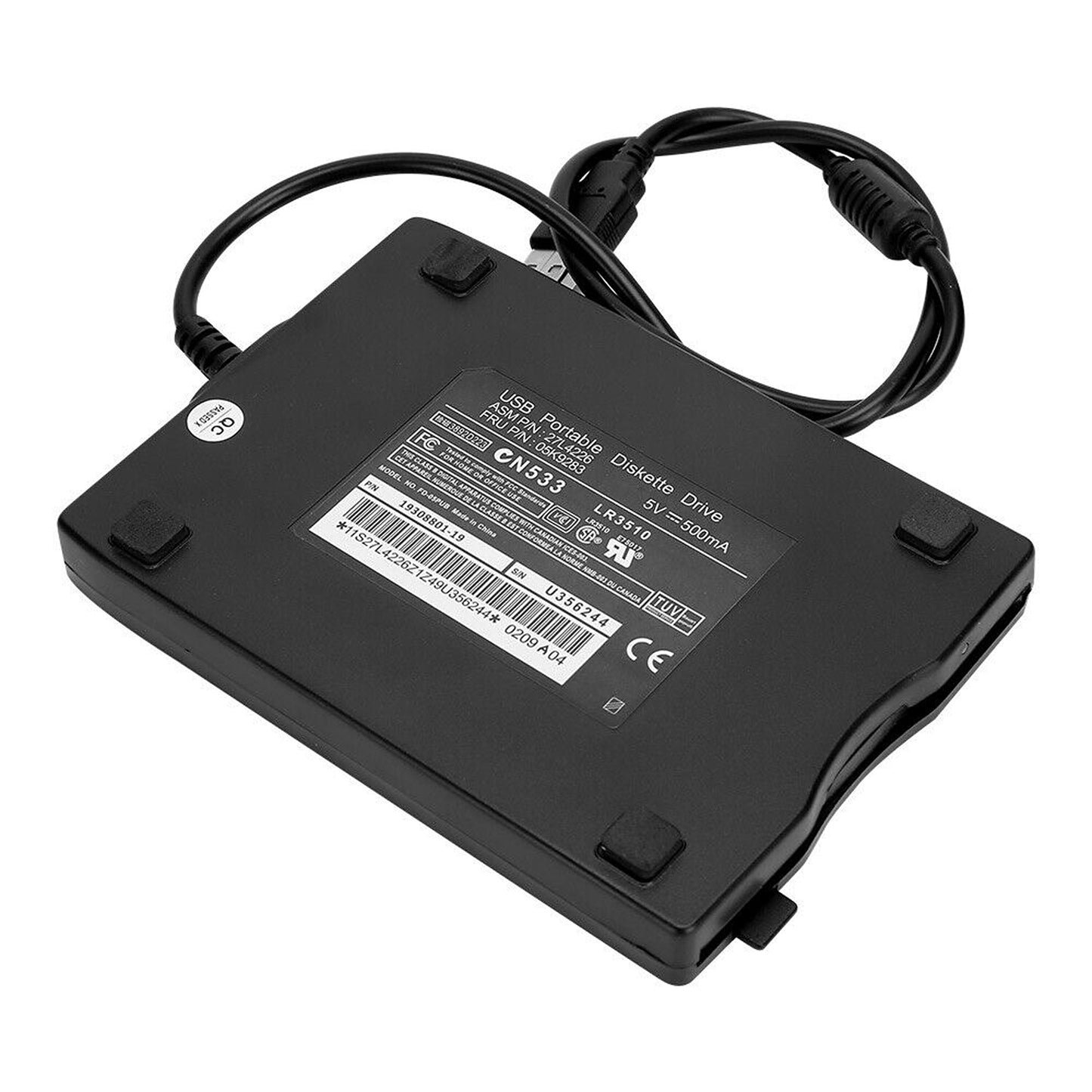 External USB Floppy Disk Drive 3.5in 1.44MB Laptop Data Storage