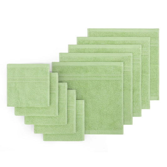 Pea-pod 10 Pack 100 Percent Cotton Face Washers Ultra Soft Bath Towels 30 x 30cm