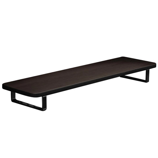 Black Monitor Riser Shelf for Improved Desk Organization
