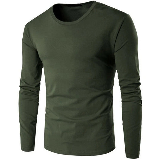 Premium Heavy Cotton Long Sleeve T Shirt for Men - Green