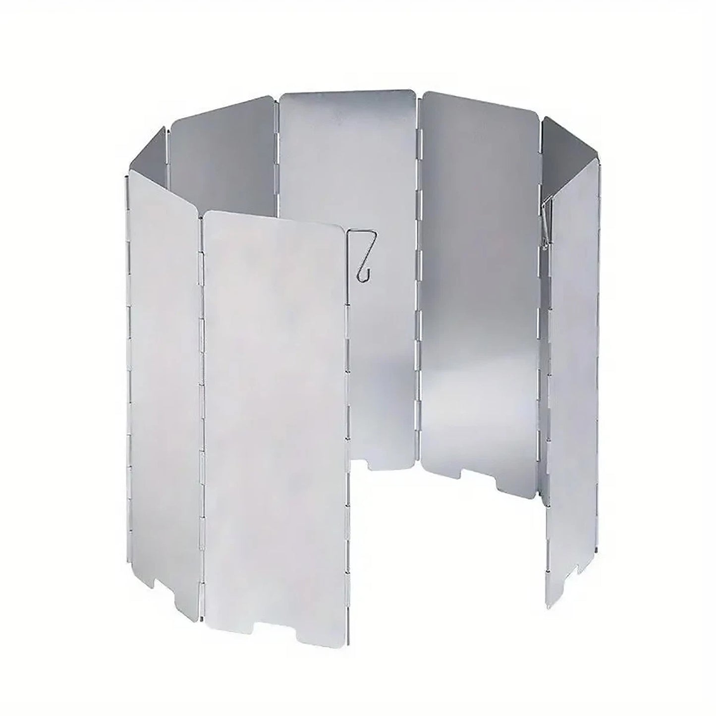 2x Camping Stove Wind Shield 10 Plates Foldable Aluminum Alloy