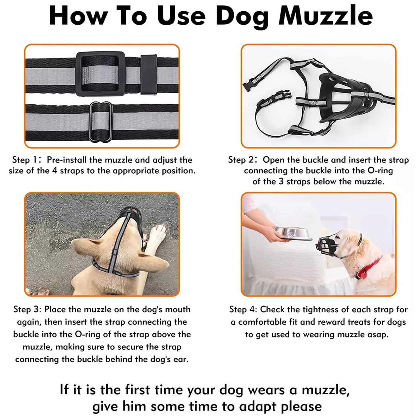 Adjustable Dog Muzzle Basket for Training and Anti Biting