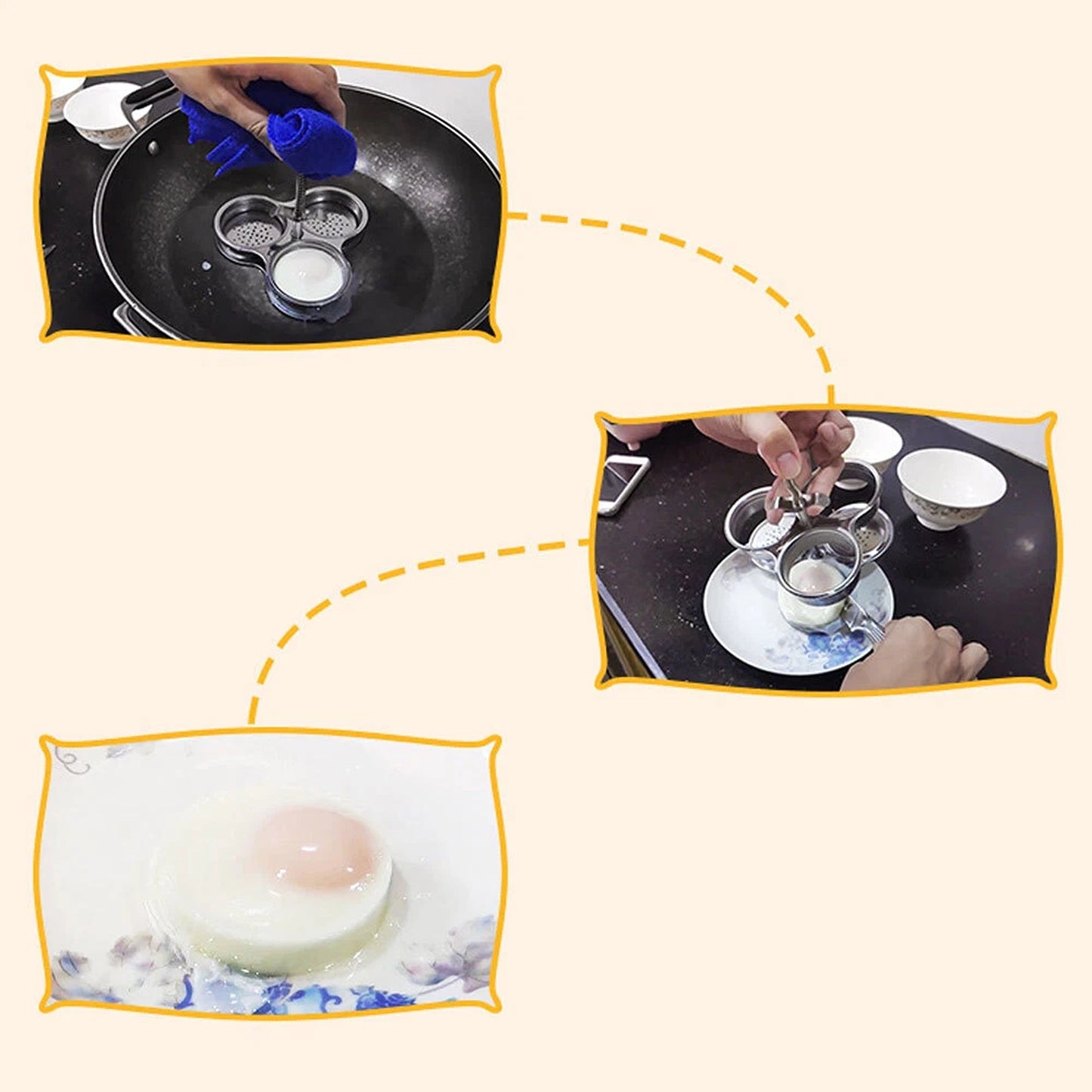 Stainless Steel Egg Poacher Pan Poached Egg Maker