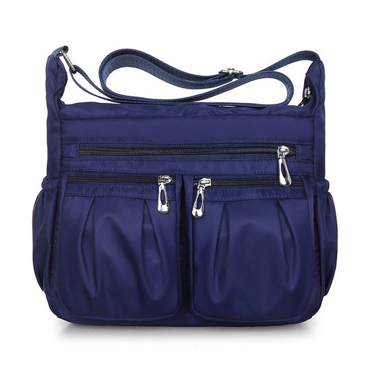 Dark Blue Womens Multi Pocket Crossbody Bag Casual Travel Shoulder Handbag