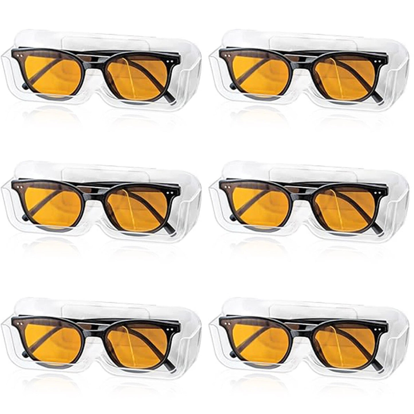 6 Pack Wall Eyeglass Display Shelf and Storage Holder