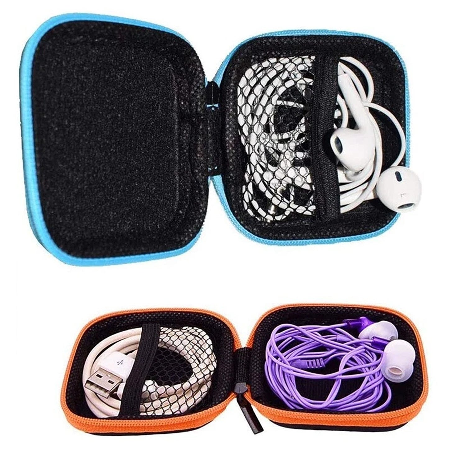 Portable Hard Case Pouch Storage Bag for Earphones Headphones Earbuds Cable