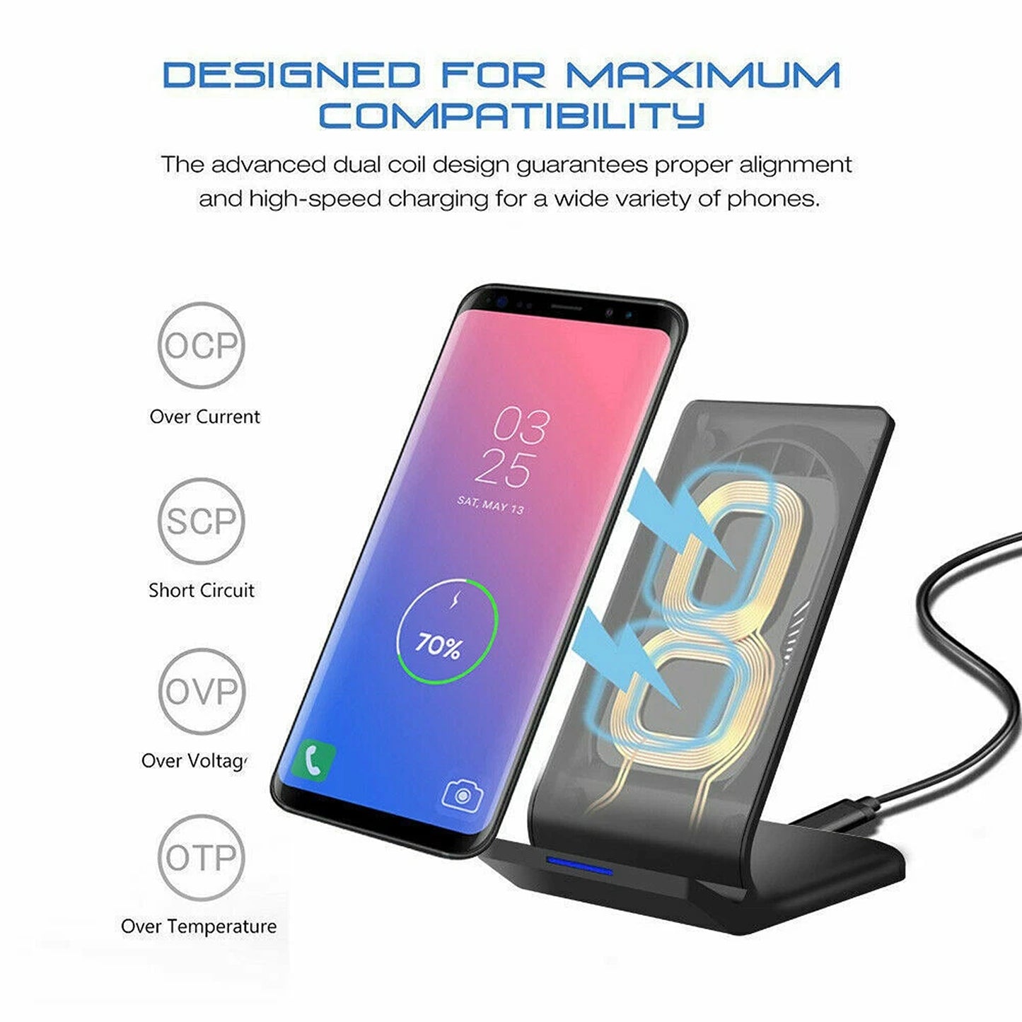 30W Wireless Charging Stand Dock for iPhone 11 12 13 14 Pro Max