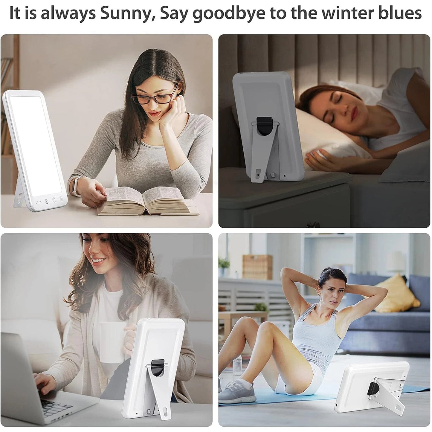 Slim Light Box for SAD Therapy 10000 Lux for Light Therapy Treatment