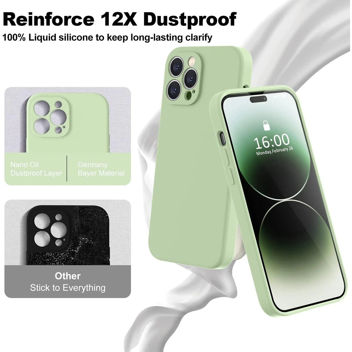 Avocado Silicone Protective Case for iPhone 17 16 15 14 13 12 11