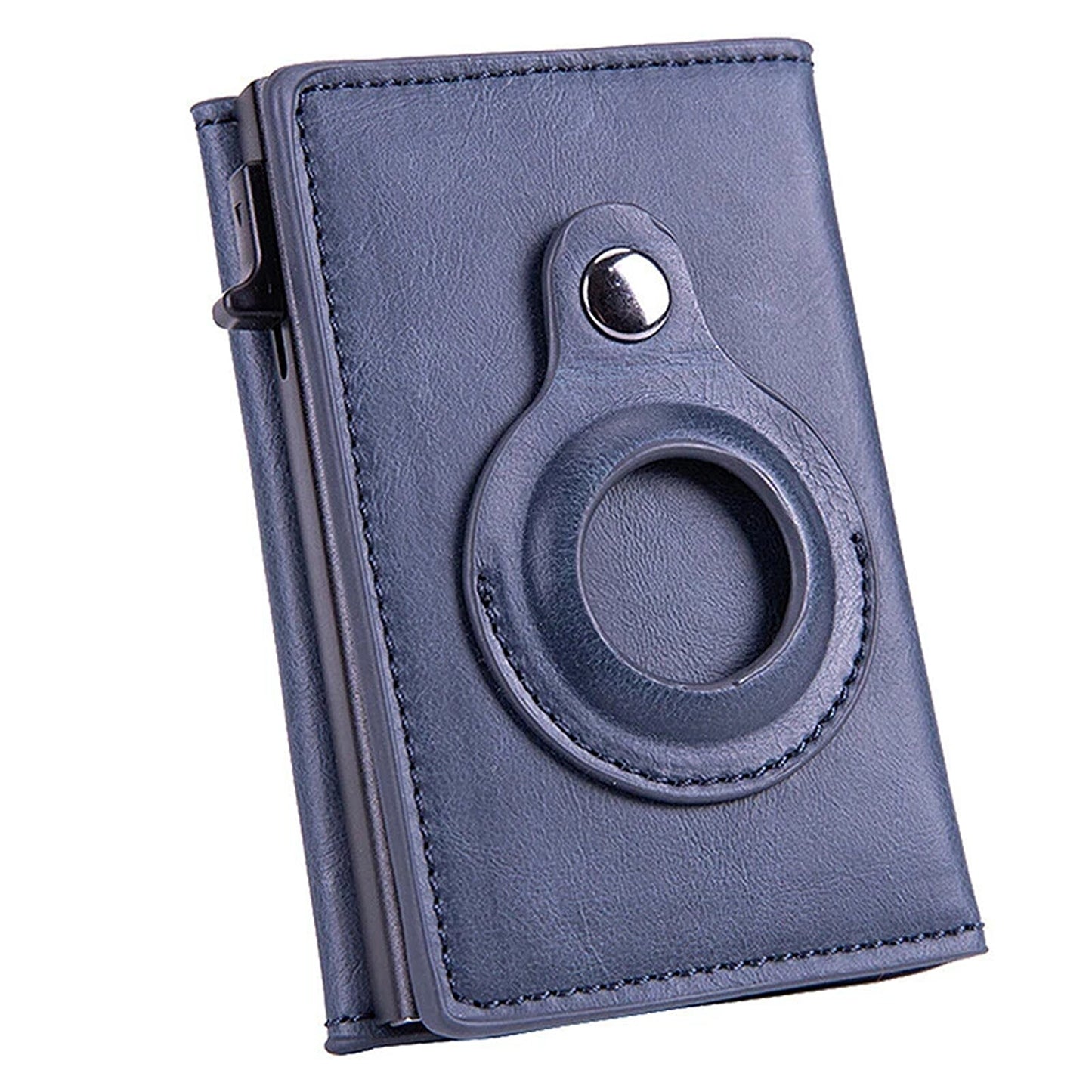 PU Leather Wallet with AirTag Holder Credit Card and Cash Case