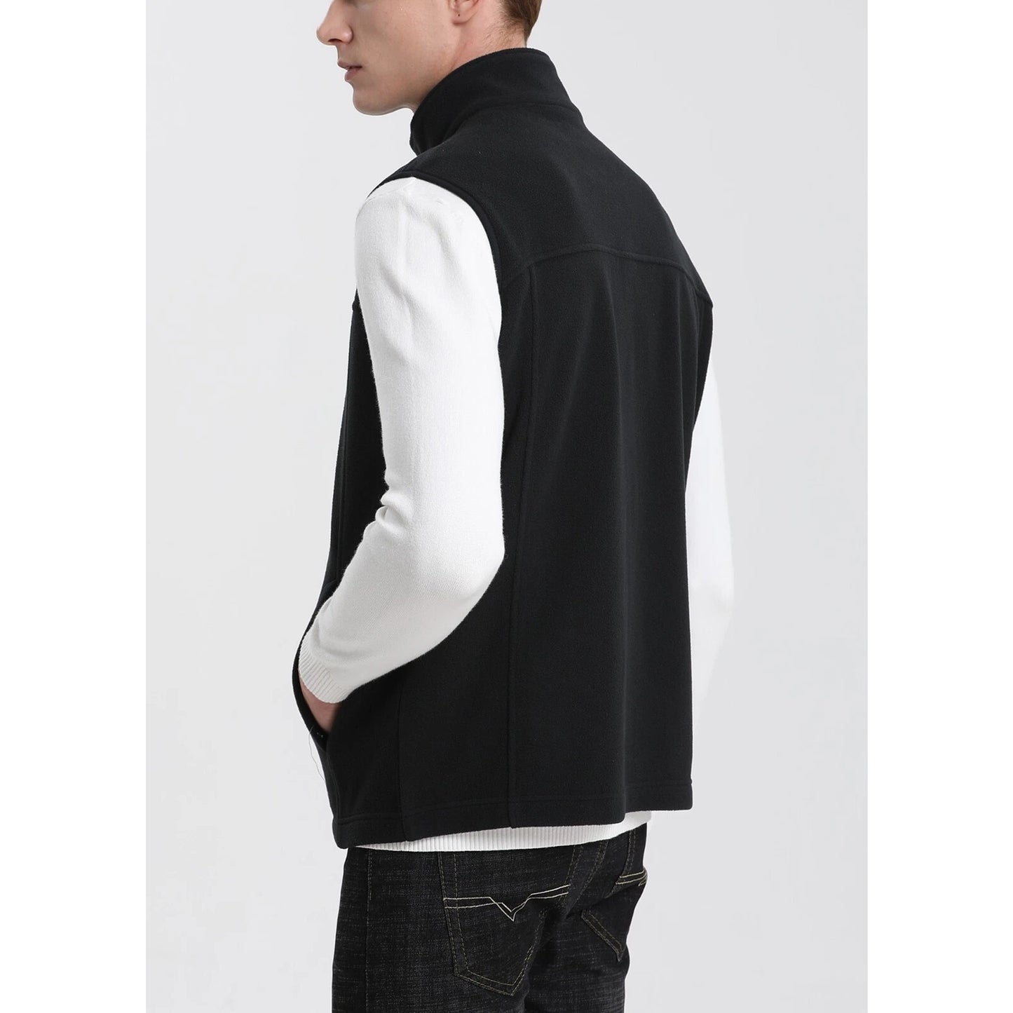 Unisex Soft Fleece Vest Medium Weight Sleeveless Outerwear