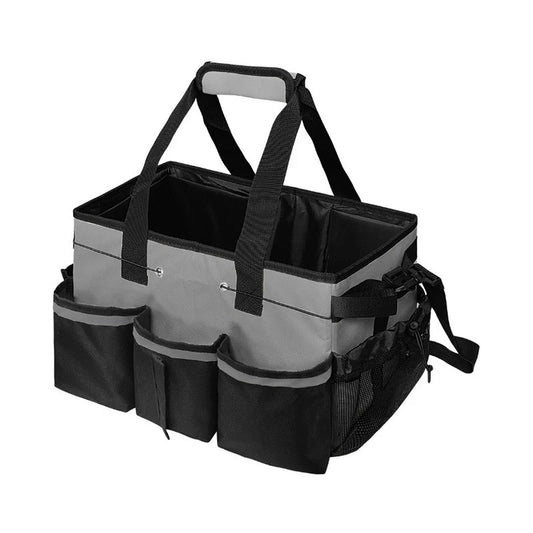 Grey  Wearable Cleaning Caddy Bag With Support Board Organizer Storage