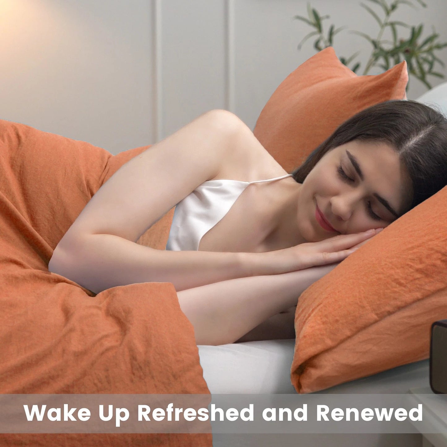 Rust 2000 Thread Count Quilt Cover Set Soft Luxury Bedding