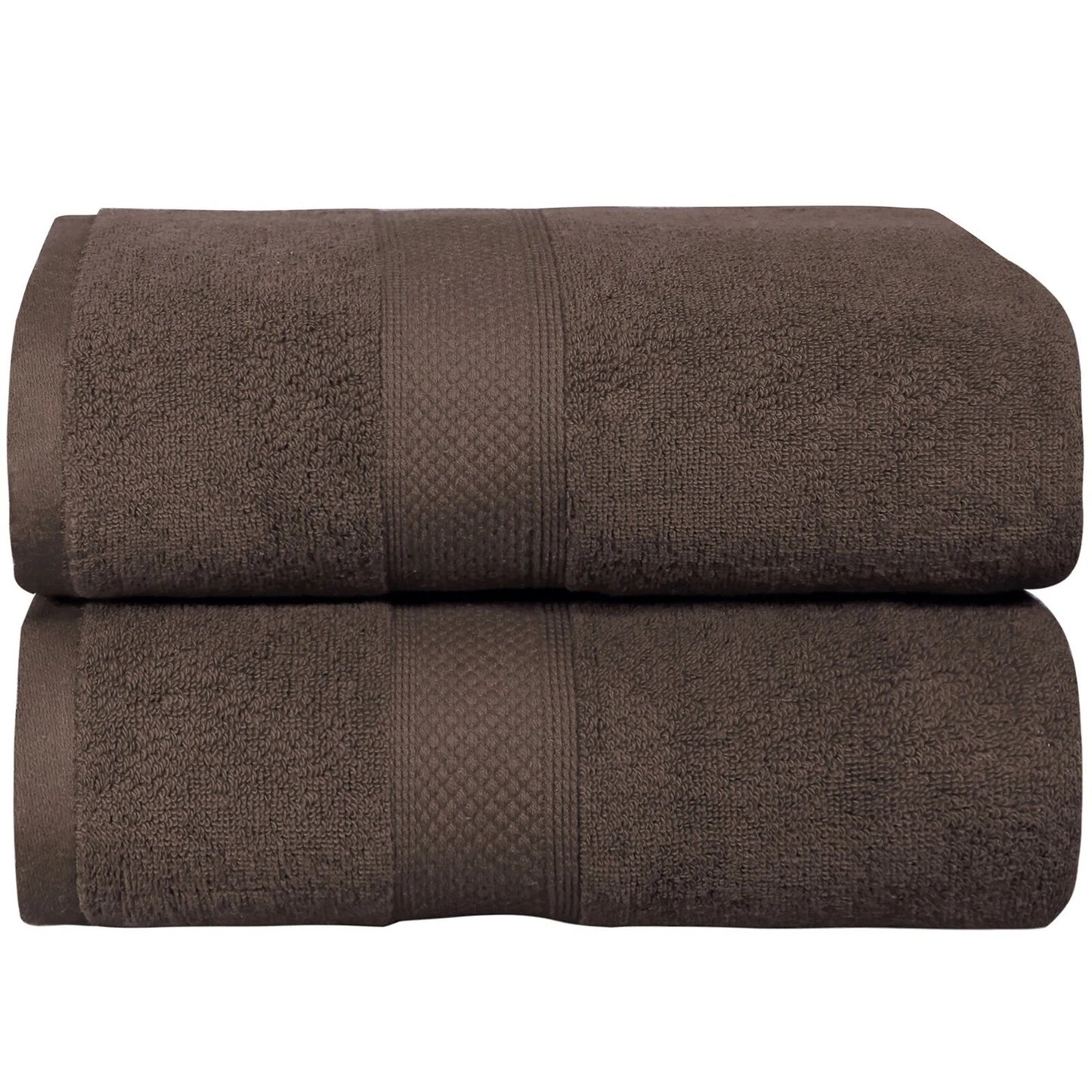 Chocolate Brown Cotton Jumbo Bath Sheets Extra Soft 550 650 GSM 2 Pack