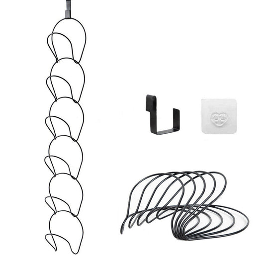 Baseball Cap Rack Door Closet Hanger Clothes Hook Organizer - Black