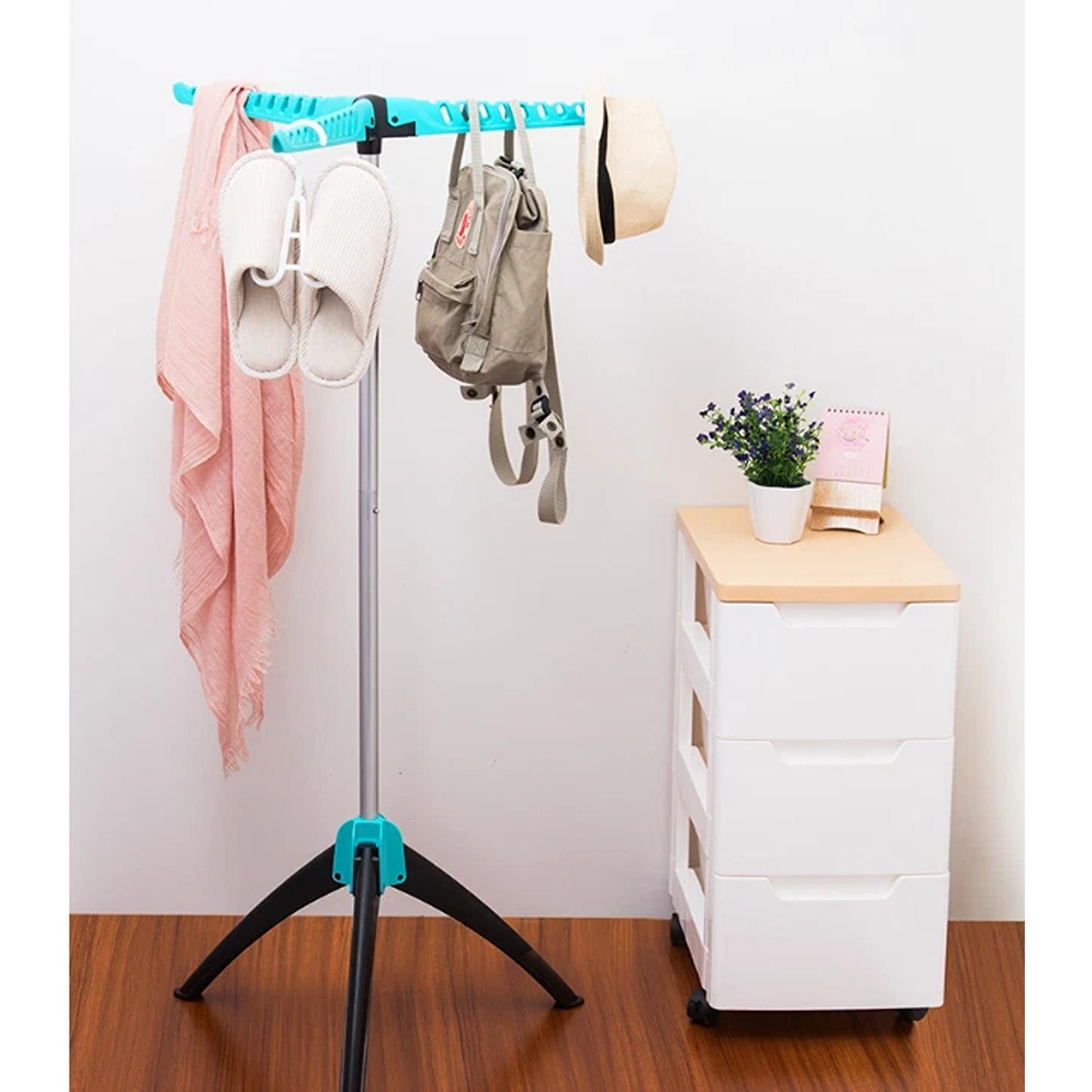 Foldable Clothes Drying Rack Collapsible Laundry Stand 135cm