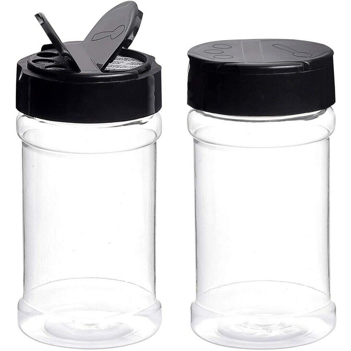 100ML Clear Plastic Spice Bottles Jars Containers