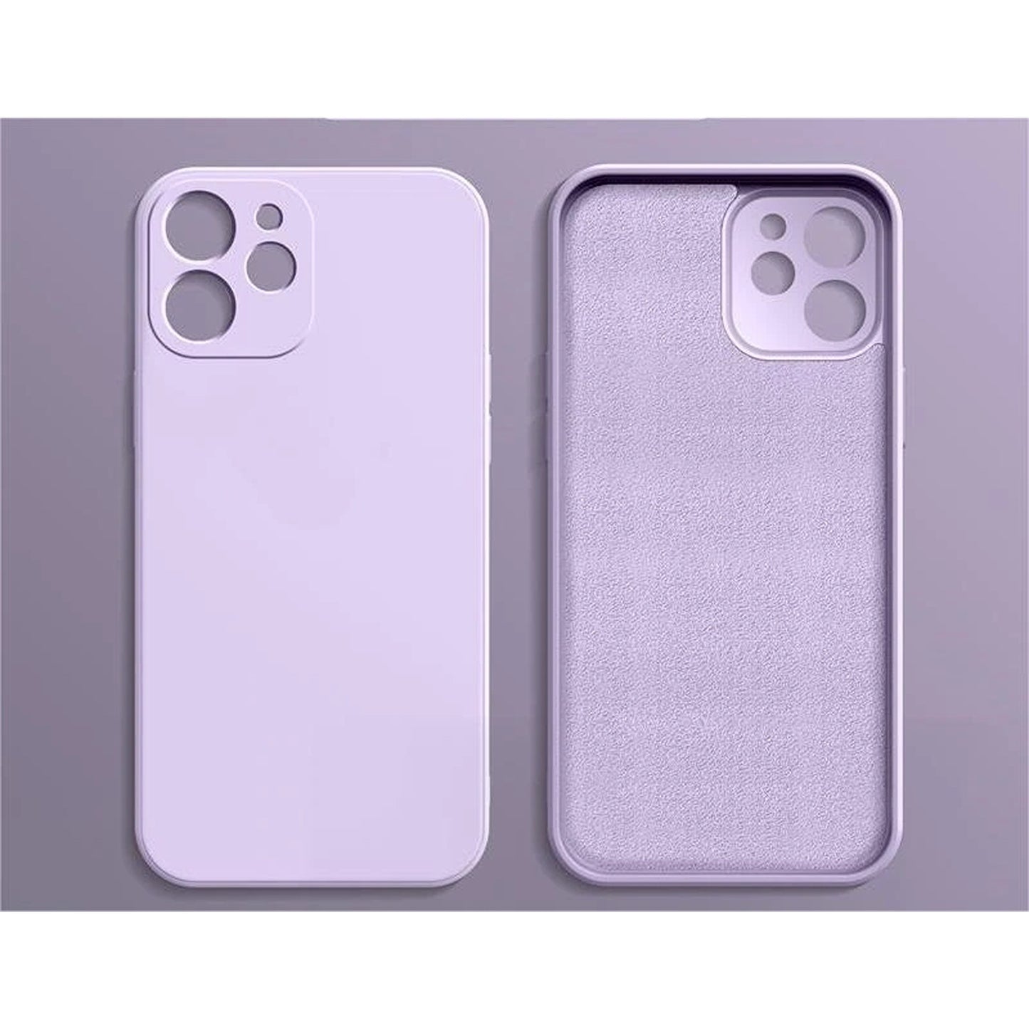 Purple Silicone Shockproof Protective Case for iPhone 16 15 14 13 12 11 Pro