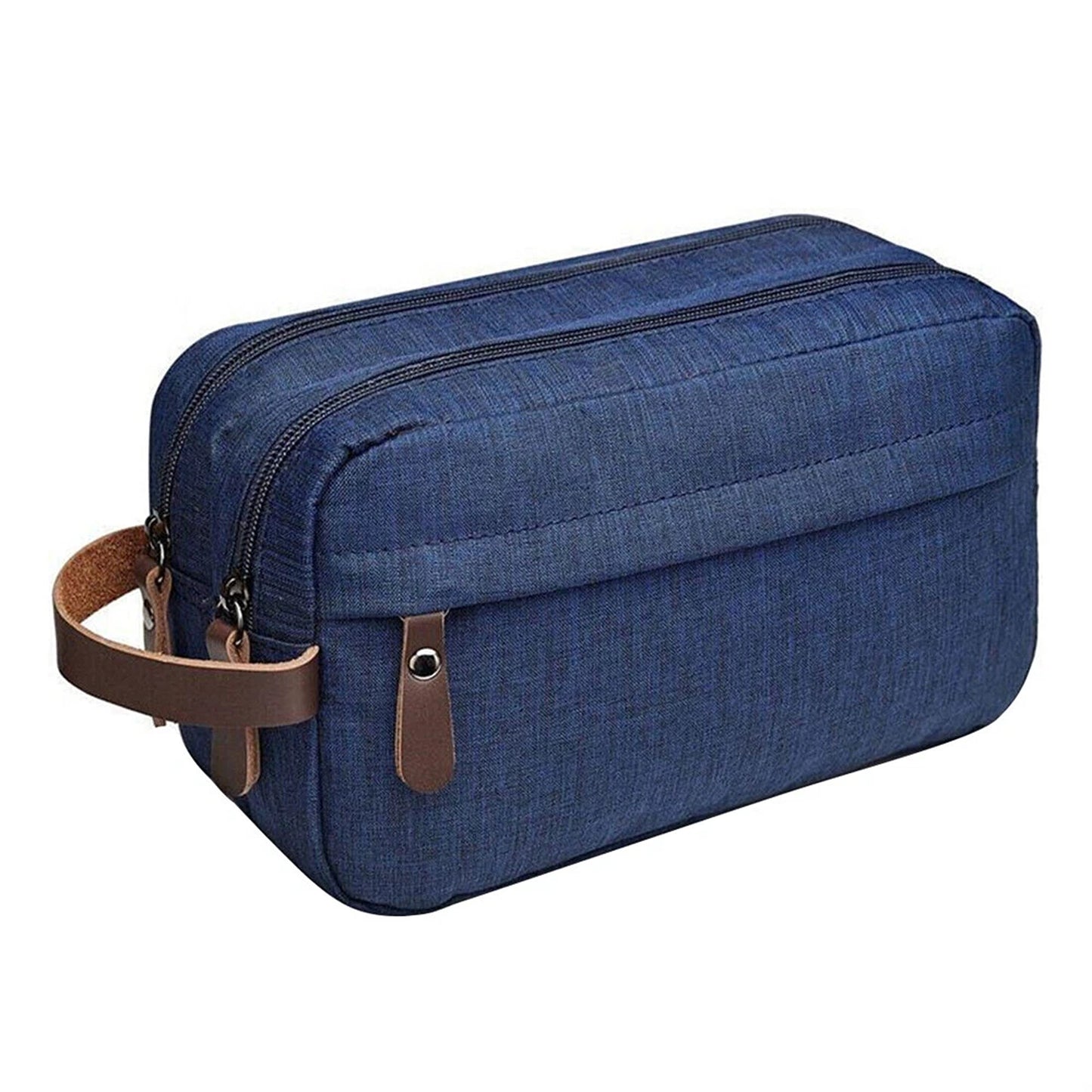 Navy Blue Compact Toiletry Bag for Travel and Gym