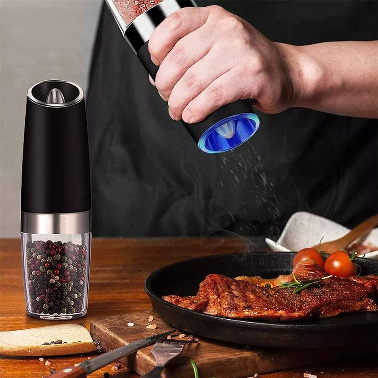 Gravity Electric Salt and Pepper Grinder Set 2 Pack