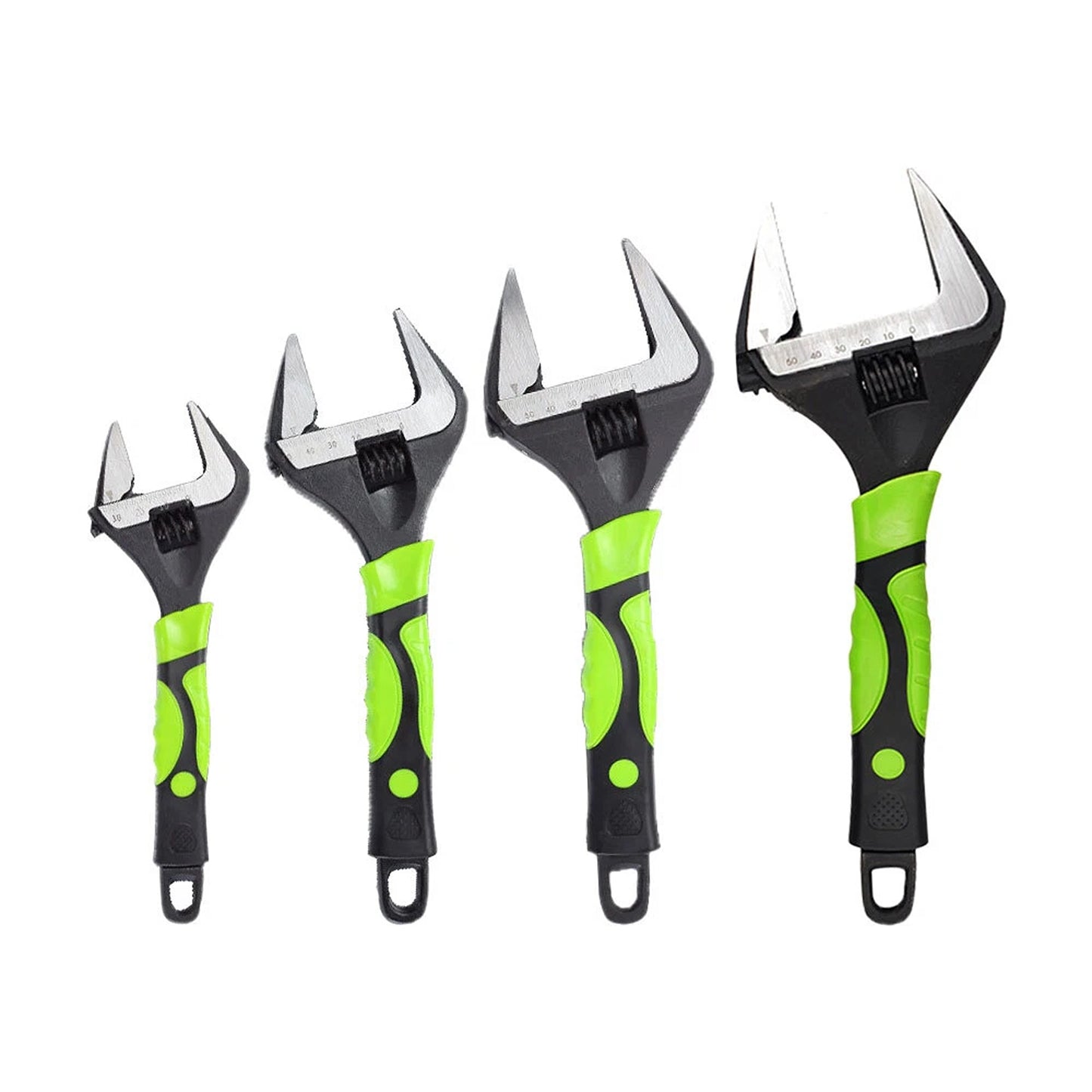 Adjustable Shifting Wrench Spanner with Wide Jaws 6 8 10 12 Inch