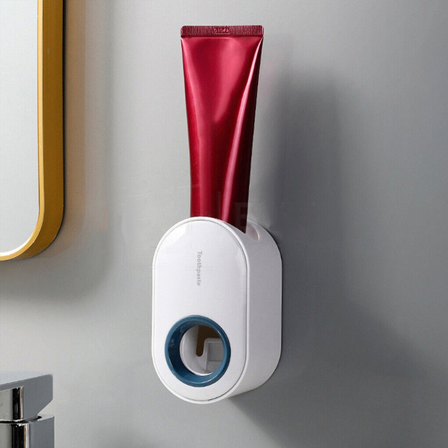 Wall Mounted Toothbrush Holder Automatic Toothpaste Dispenser
