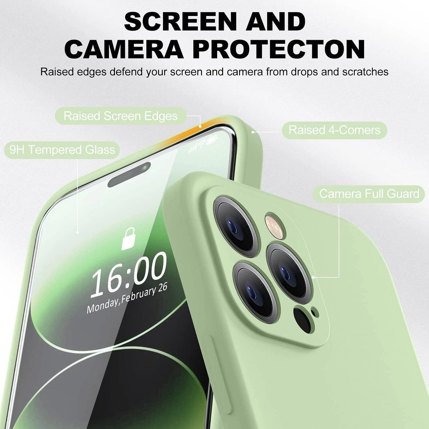 Avocado Silicone Protective Case for iPhone 17 16 15 14 13 12 11