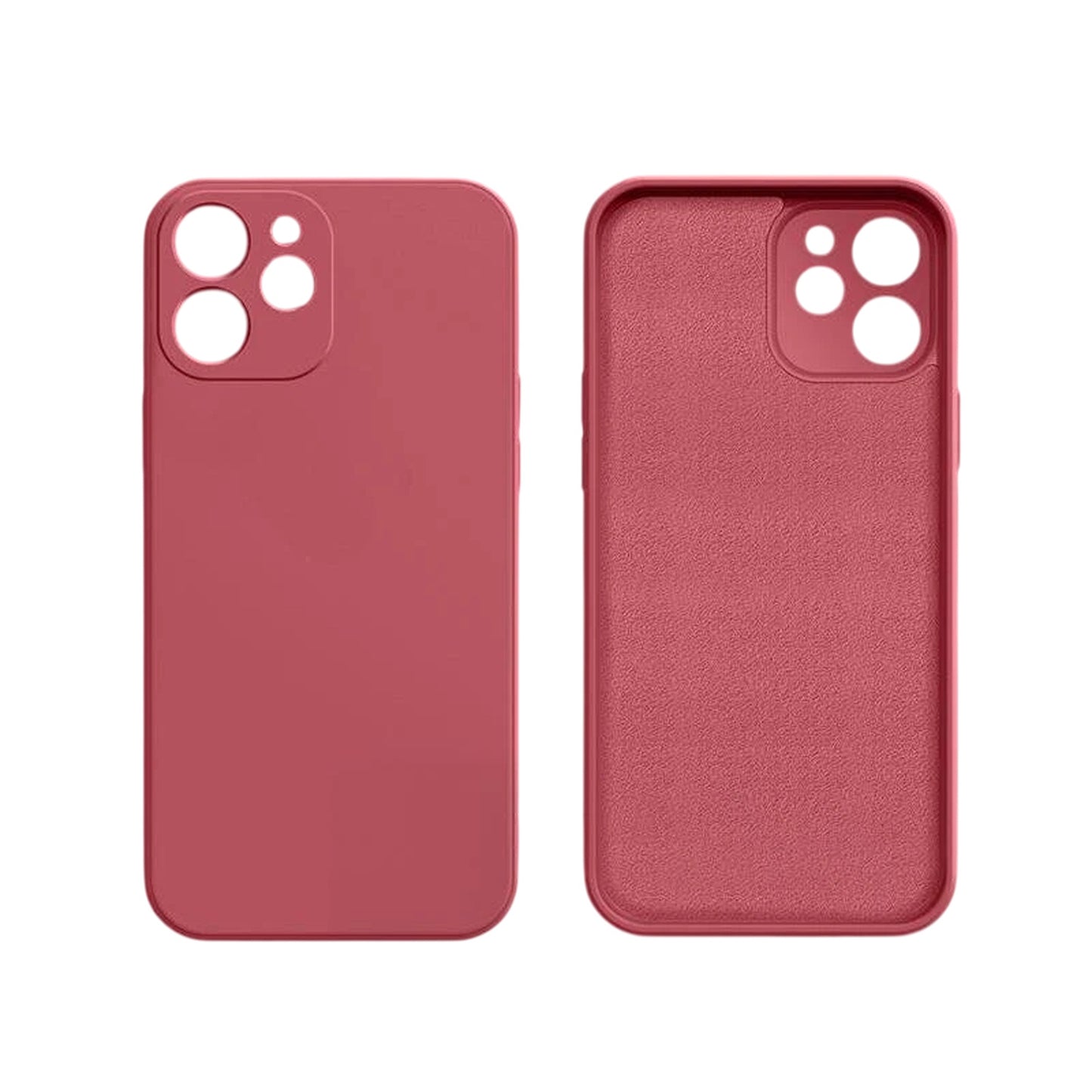 Red Silicone Shockproof Protective Case for iPhone 16 15 14 13 12 11 Pro