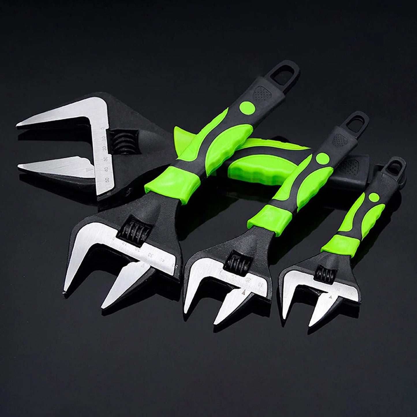 Adjustable Shifting Wrench Spanner with Wide Jaws 6 8 10 12 Inch