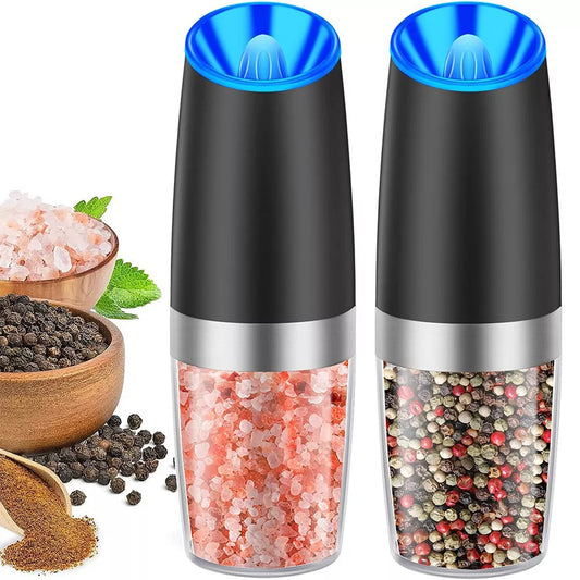 Gravity Electric Salt and Pepper Grinder Set 2 Pack