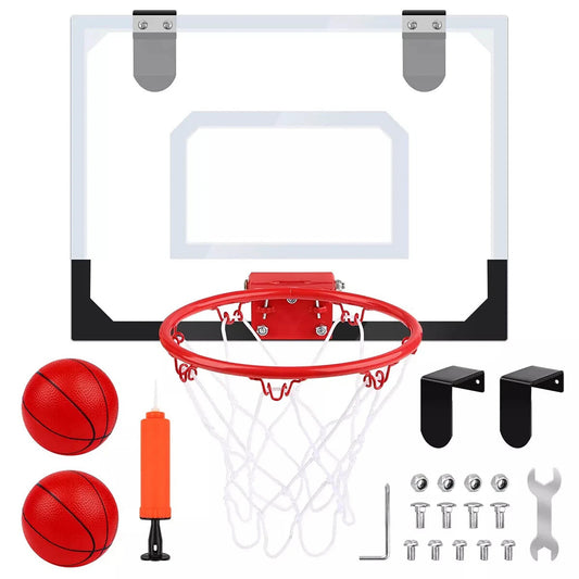 Over the Door Mini Basketball Hoop with Balls and Pump