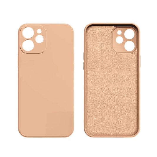 Sand Pink Silicone Shockproof Protective Case for iPhone 16 15 14 13 12 11 Pro